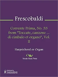Corrente Prima, No. 33 from "Toccate, canzone ... di cimbalo et organo", Vol. II