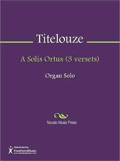 A Solis Ortus (3 versets)