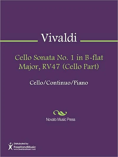 Cello Sonata No. 1 in B-flat Major, RV47 (Cello Part)