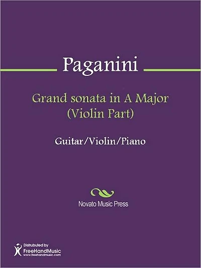 Grand sonata in A Major (Guitar/Piano Part)