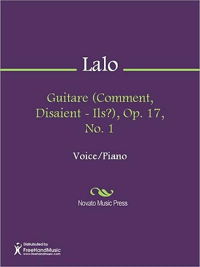 Guitare (Comment, Disaient - Ils?), Op. 17, No. 1
