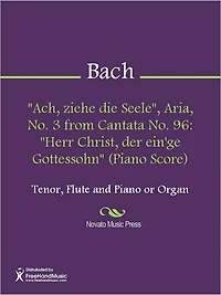 "Ach, ziehe die Seele", Aria, No. 3 from Cantata No. 96: "Herr Christ, der ein'ge Gottessohn" (Tenor Part)