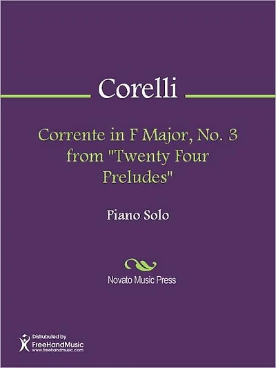 Corrente in F Major, No. 3 from "Twenty Four Preludes"