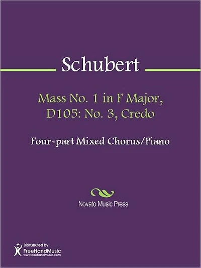 Mass No. 1 in F Major, D105: No. 3, Credo