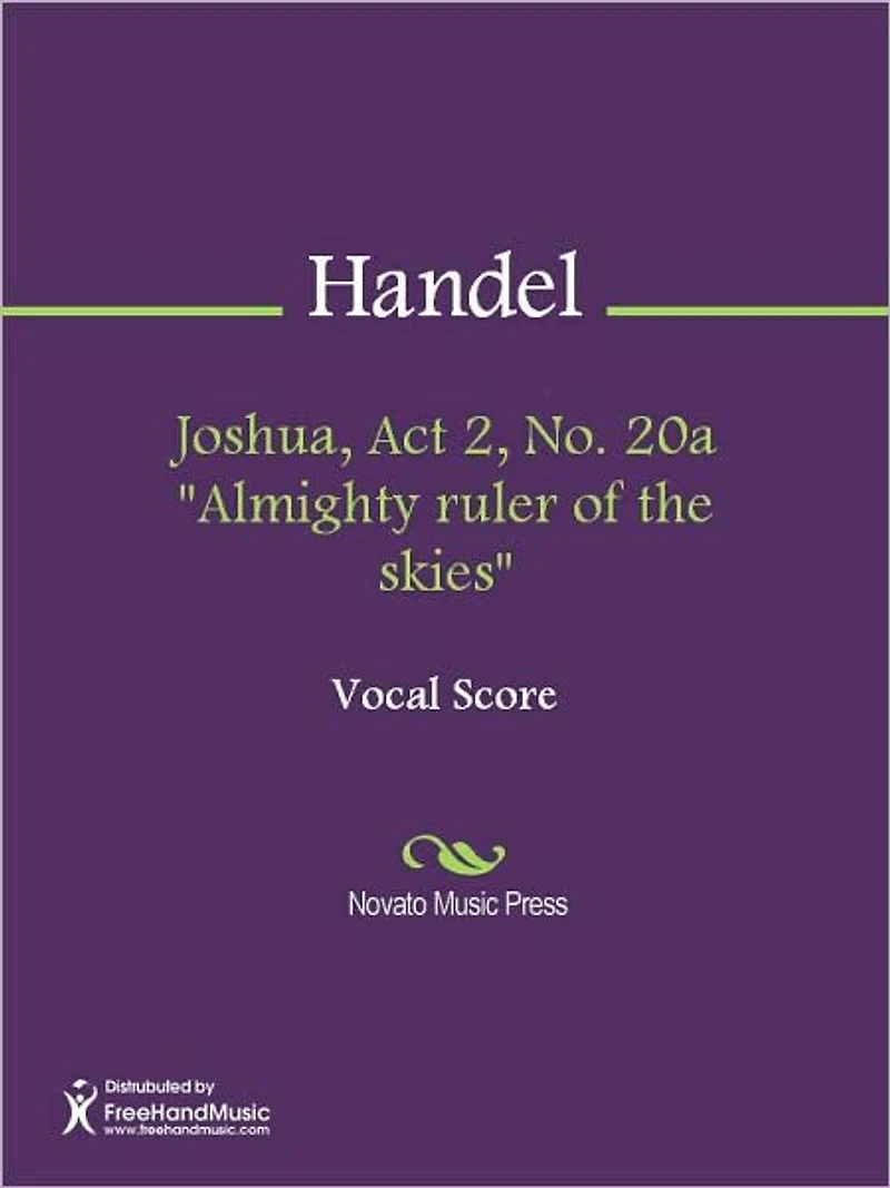 Joshua, Act 2, No. 20a "Almighty ruler of the skies"