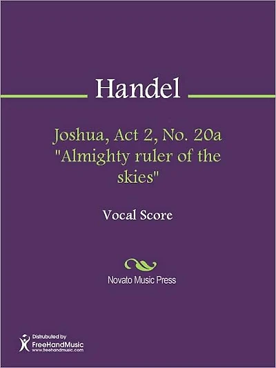 Joshua, Act 2, No. 20a "Almighty ruler of the skies"
