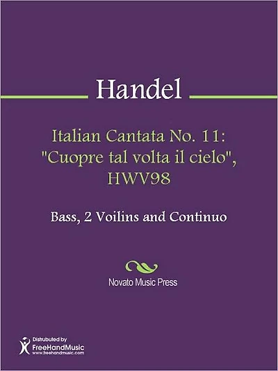 Italian Cantata No. 11: "Cuopre tal volta il cielo", HWV98