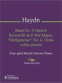 Mass No. 9 (Sancti Bernardi) in B-flat Major, "Heiligmesse": No. 5. Benedictus