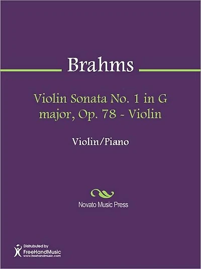 Violin Sonata No. 1 in G major, Op. 78 - Violin