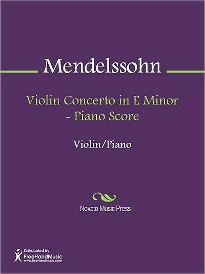 Violin Concerto in E Minor - Piano Score