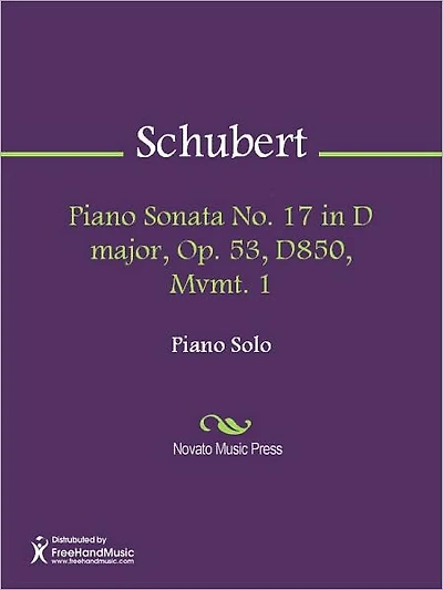 Piano Sonata No. 17 in D major, Op. 53, D850, Mvmt. 1