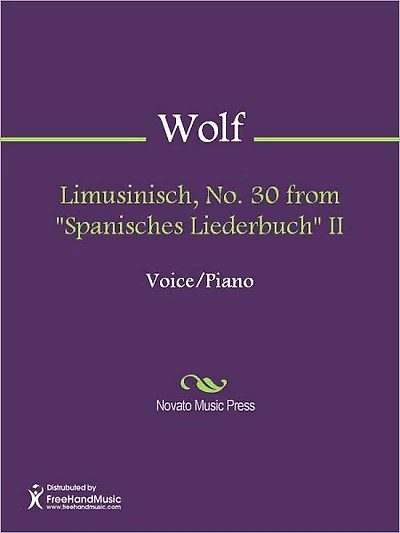 Limusinisch, No. 30 from "Spanisches Liederbuch" II