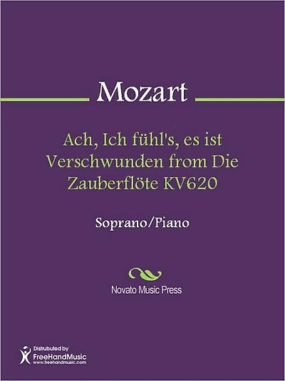 Ach, Ich fuhl's, es ist Verschwunden from Die Zauberflote KV620