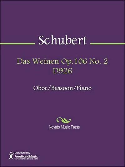 Das Weinen Op.106 No. 2 D926