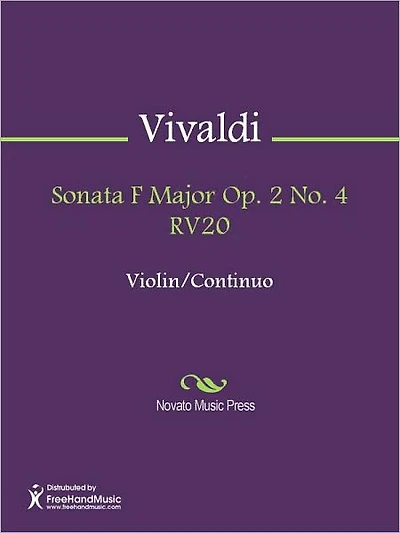 Sonata F Major Op. 2 No. 4 RV20