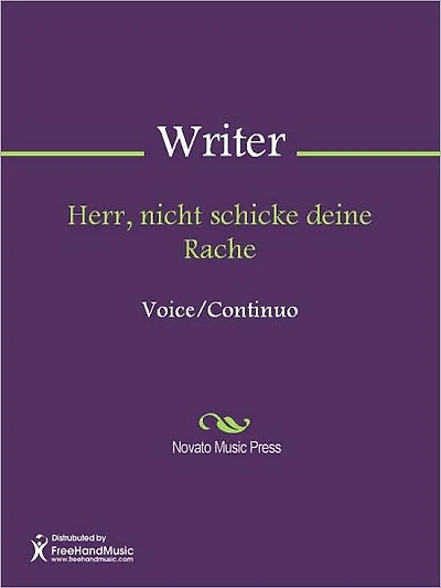 Herr, nicht schicke deine Rache