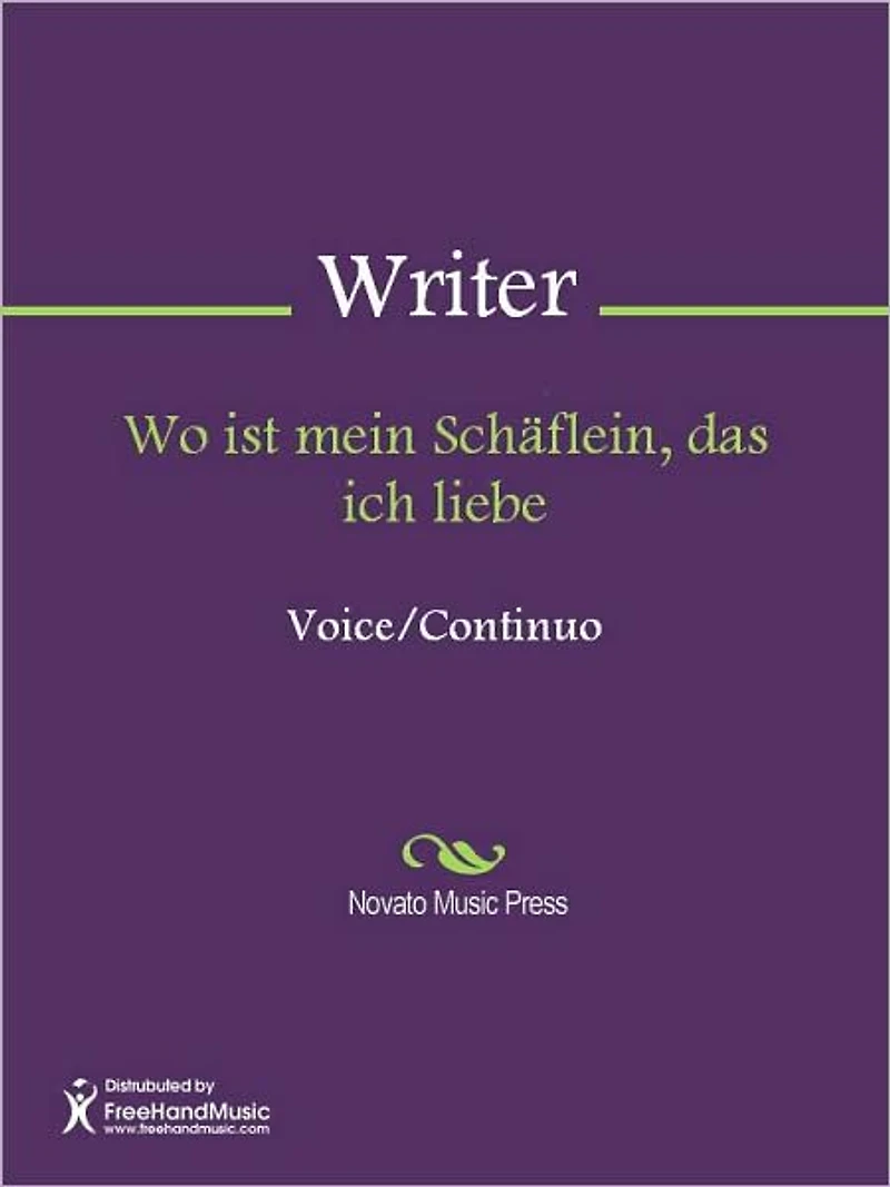 Wo ist mein Schaflein, das ich liebe