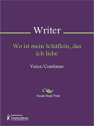 Wo ist mein Schaflein, das ich liebe