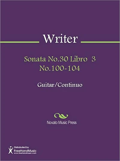 Sonata No.30 Libro 3 No.100-104