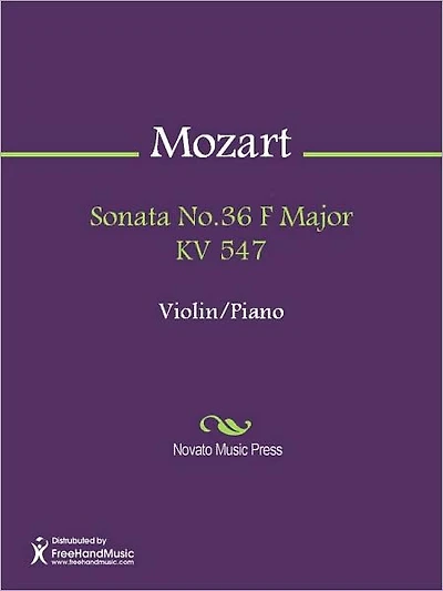 Sonata No.36 F Major KV 547