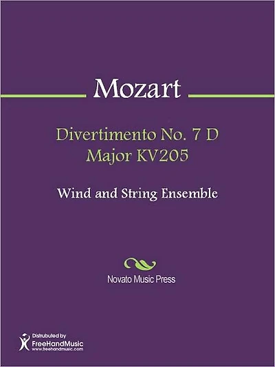 Divertimento No. 7 D Major KV205
