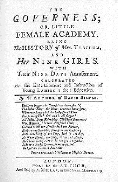 The Governess Or Little Female Academy