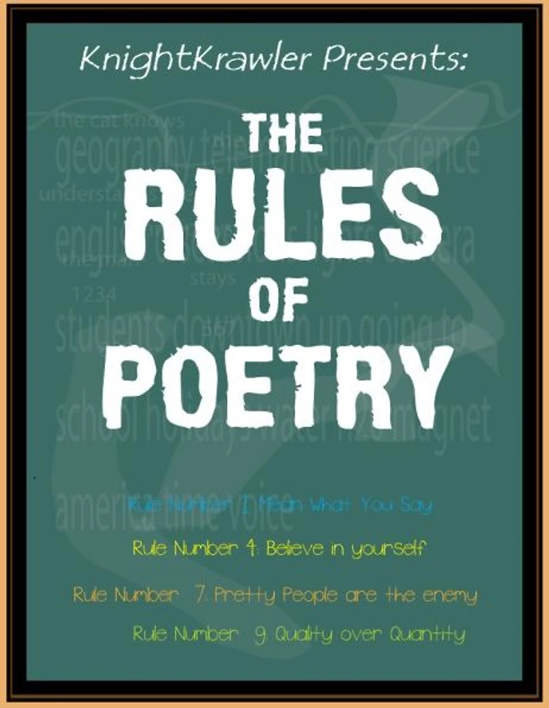 The Rules of Poetry