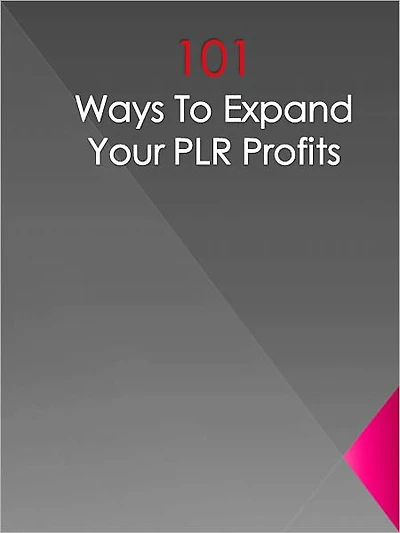 101 Ways To Expand Your PLR Profits