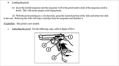 M9 SERVICE PISTOL, STUDENT HANDOUT, Plus 500 free US military manuals and US Army field manuals when you sample this book