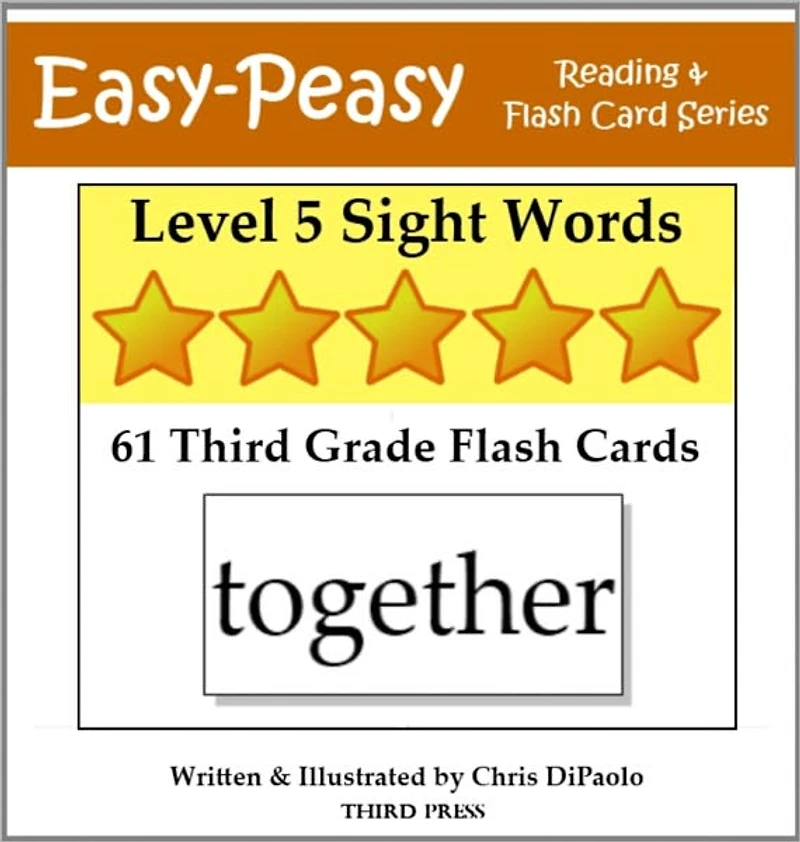 Level 5 Sight Words: 61 Third Grade Flash Cards (aka Dolch Words or High Frequency Words)