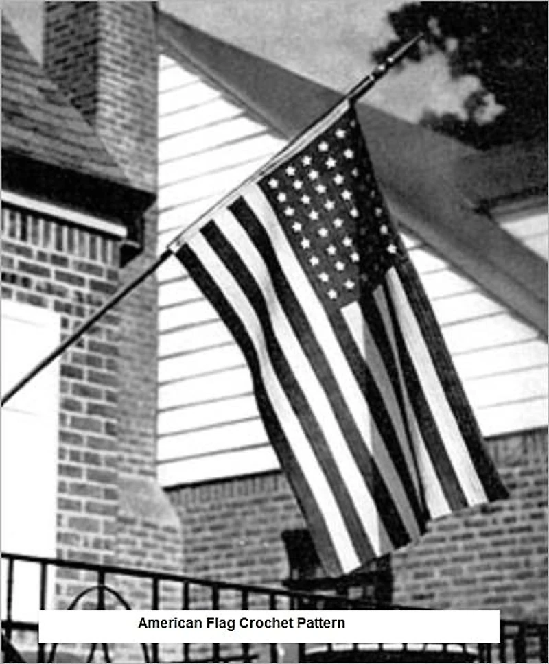 Crochet an American Flag Pattern - Vintage Stars and Stripes American Flag Pattern