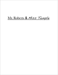 Mr. Roberts and Miss Temple