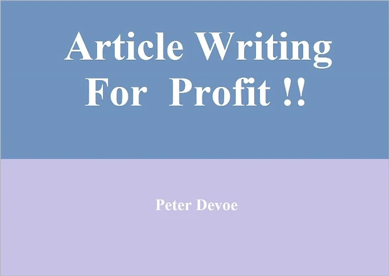 Article Writing For Profit !!