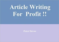 Article Writing For Profit !!