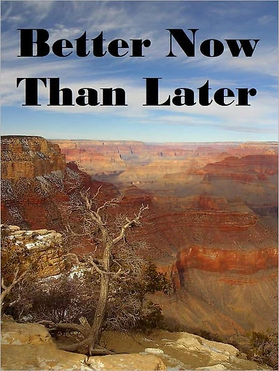 Better Now Than Later