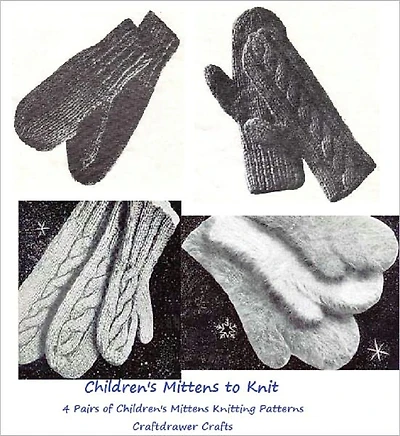 Children's Mittens to Knit - Kid's Mittens Knitting Patterns - Vintage Children's Mitten Knitting Patterns