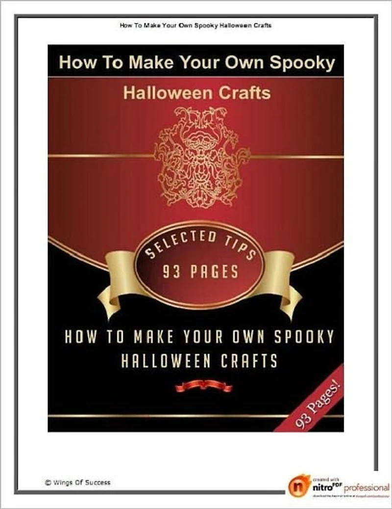 How To Make Your Own Spooky Halloween Crafts - Halloween Crafts From Household Material Study Guide eBook ..