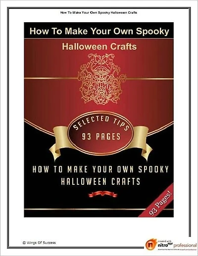 How To Make Your Own Spooky Halloween Crafts - Halloween Crafts From Household Material Study Guide eBook ..