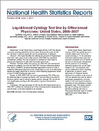 Liquid-based Cytology Test Use by Office-based Physicians: United States, 2006–2007