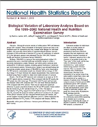 Biological Variation of Laboratory Analytes Based on the 1999–2002 National Health and Nutrition Examination Survey