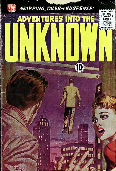 Adventures into the Unknown Number Horror Comic Book