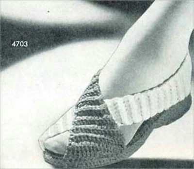 Zapatillas acogedoras, Vintage zapatilla antiguos patrones a Crochet