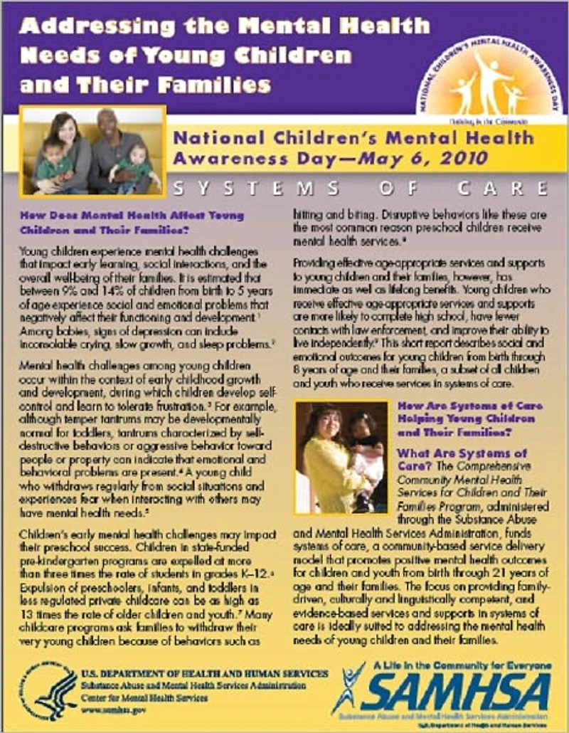 Addressing the Mental Health Needs of Young Children and Their Families