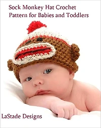 Baby Sock Monkey Beanie Hat Crochet Pattern