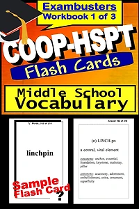 COOP-HSPT Study Guide Fundamental Vocabulary--COOP Flashcards--COOP-HSPT Prep Workbook 1 of 3