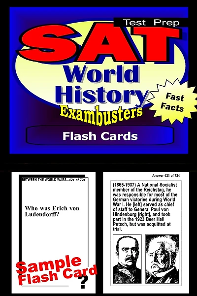 SAT World History Study Guide--SAT 2 History Flashcards--SAT 2 Prep Workbook