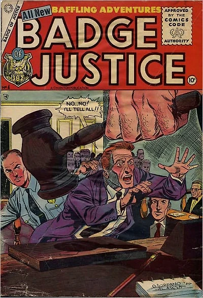Badge of Justice Number 4 Crime Comic Book