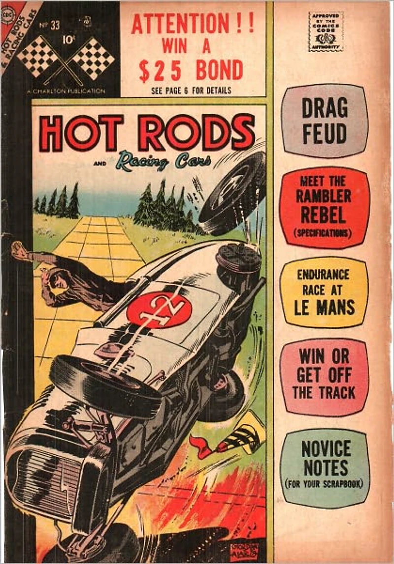 Hot Rods and Racing Cars Number 33 Car Comic Book