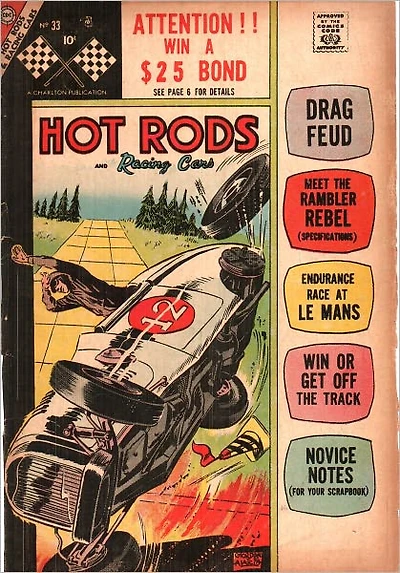 Hot Rods and Racing Cars Number 33 Car Comic Book