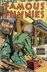 Famous Funnies Number 208 War Comic Book